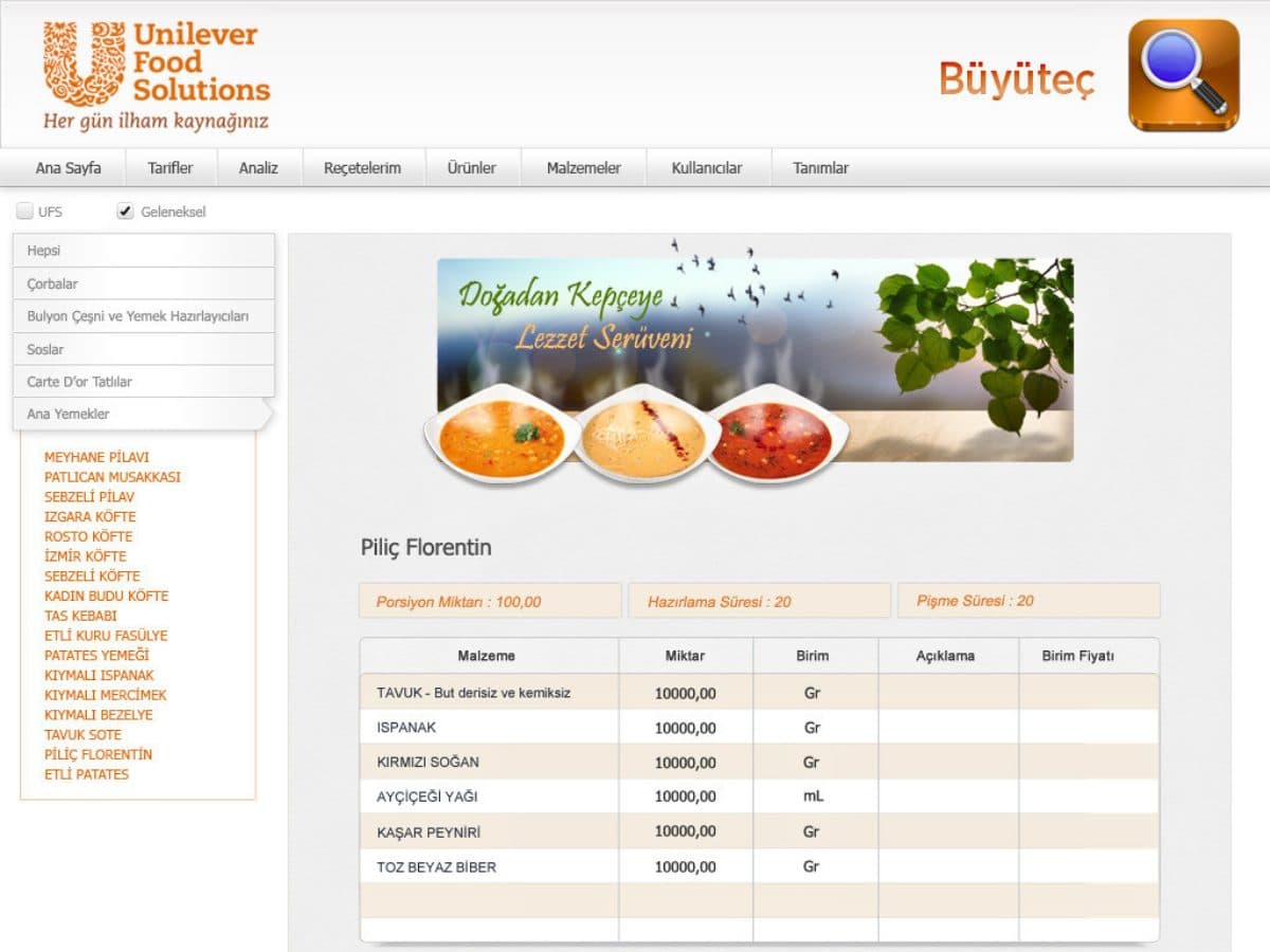Unilever Food Solutions – "Büyüteç" – proje görseli